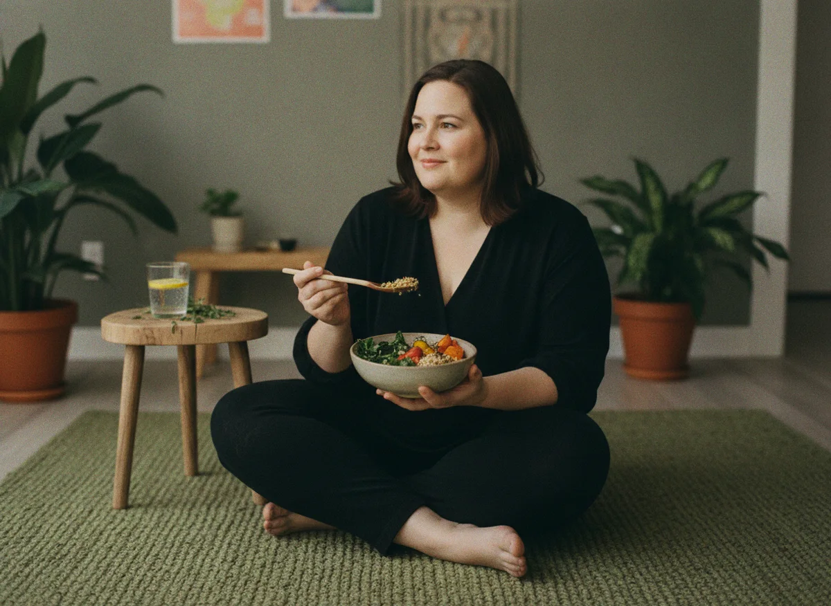 A woman focused on gut & immunity
